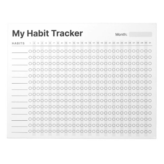 Habit Tracker Notitieblok (Voorkant)