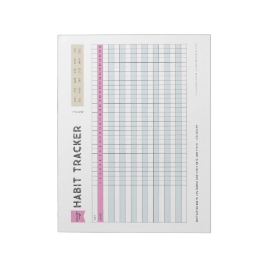 Habit Tracker Notitieblok (Linkerzijde)