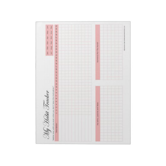 Habit Tracker Notitieblok (Linkerzijde)