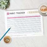 Habit Tracker Notitieblok<br><div class="desc">Volg je maandelijkse,  wekelijkse en dagelijkse gewoontes met deze gebruikelijke tracker. Gebruik het om nieuwe gezonde gewoontes te beginnen of slechte gewoontes te stoppen. Je kunt je doelen snel bereiken!</div>