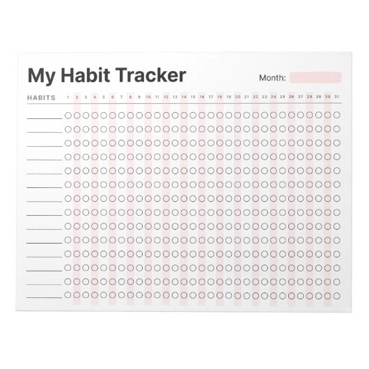 Habit Tracker Notitieblok (Voorkant)