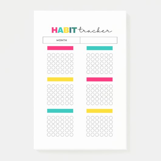 Habit Tracker Planner Journal Post-it® Notes (Voorkant)