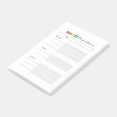 Habit Tracker Planner Journal Post-it® Notes (Schuin)