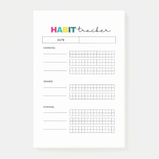 Habit Tracker Planner Journal Post-it® Notes (Voorkant)