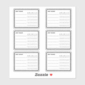 Habit Tracker Planner Sticker (Vel)