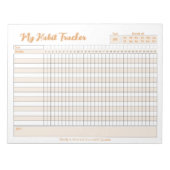 Habit Tracker Volledig  Blocnote (Voorkant)