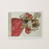 Habit van een rijke dame rond 1630 (gekleurde engr legpuzzel (Horizontaal)