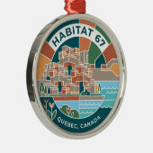 Habitat 67 Canada Metalen Ornament (Rechts)