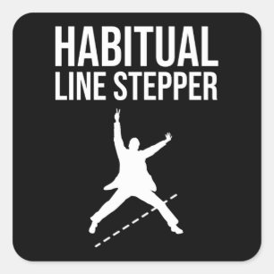 Habitatlijnstepper Vierkante Sticker
