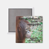 Habitatmagneet voor orang-oetans magneet (Voorkant / Achterkant)