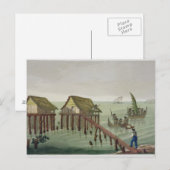 Habitats van de Papu-stam, Rawak, bord 22 voor Briefkaart (Voorkant / Achterkant)