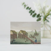 Habitats van de Papu-stam, Rawak, bord 22 voor Briefkaart (Staand voorkant)