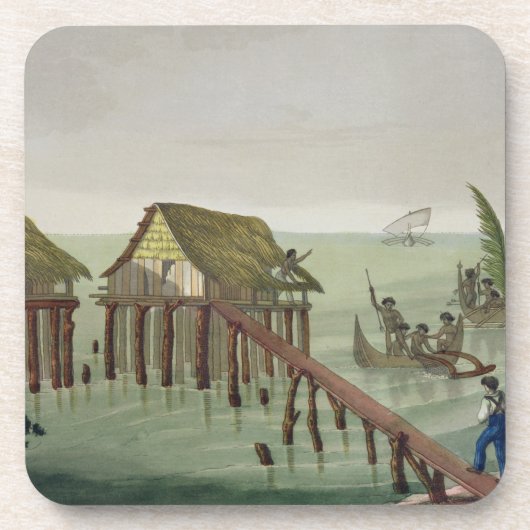 Habitats van de Papu-stam, Rawak, bord 22 voor Onderzetter (Voorkant)