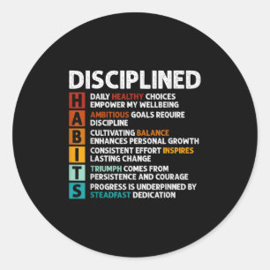 Habits Definitie Motivatie Quote Affirmaties Ronde Sticker