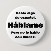 Hablo Algo de Espanol Button (Voorkant)