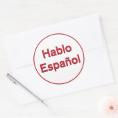 Hablo Español - ik spreek Spaans Ronde Sticker (Envelop)