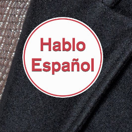 Hablo Español - ik spreek Spaans Ronde Sticker