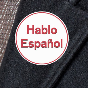 Hablo Español - ik spreek Spaans Ronde Sticker