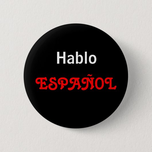 Hablo ESPAÑOL Ronde Button 5,7 Cm (Voorkant)