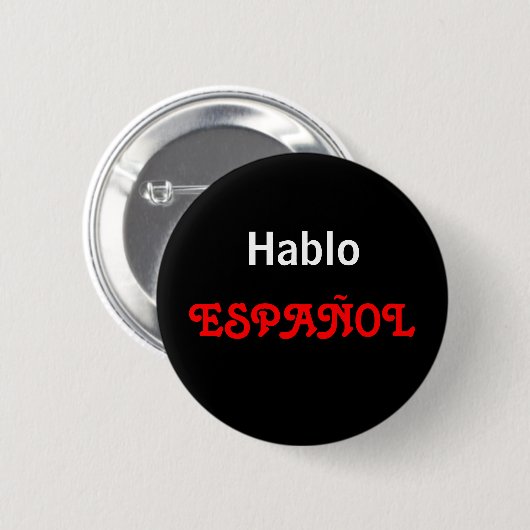 Hablo ESPAÑOL Ronde Button 5,7 Cm (Voorkant /achterkant)