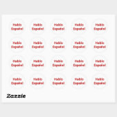 Hablo Español witte rood I Spaans Ronde Sticker (Vel)