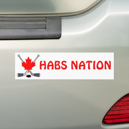 HABS NATION BUMPERSTICKER (Op auto)