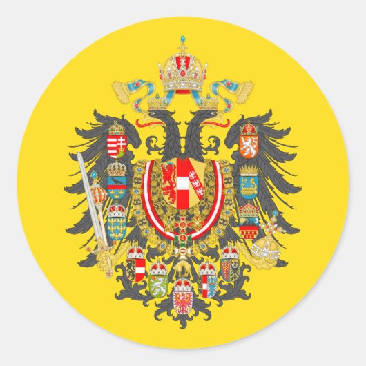 Habsburg Imperial Coat of Arms Classic Round Stick Ronde Sticker (Voorkant)