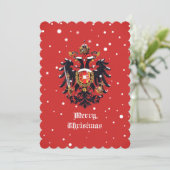 Habsburg "Prettig Kerstfeest" Platglas Feestdagenkaart (Staand voorkant)