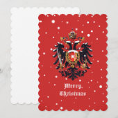 Habsburg "Prettig Kerstfeest" Platglas Feestdagenkaart (Voorkant / Achterkant)
