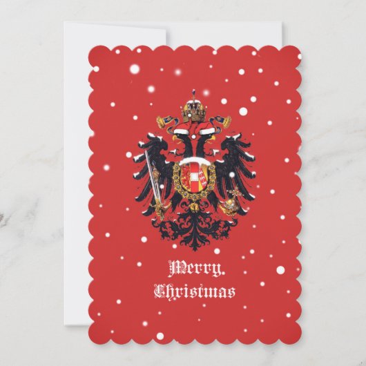 Habsburg "Prettig Kerstmis" Vlak Feestdagenkaart (Voorkant)