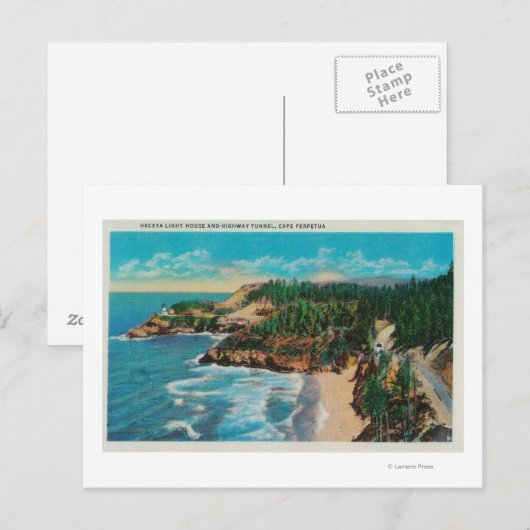 Hacenta Head Lighthouse en Cape PerpetuaCoast Briefkaart (Voorkant / Achterkant)