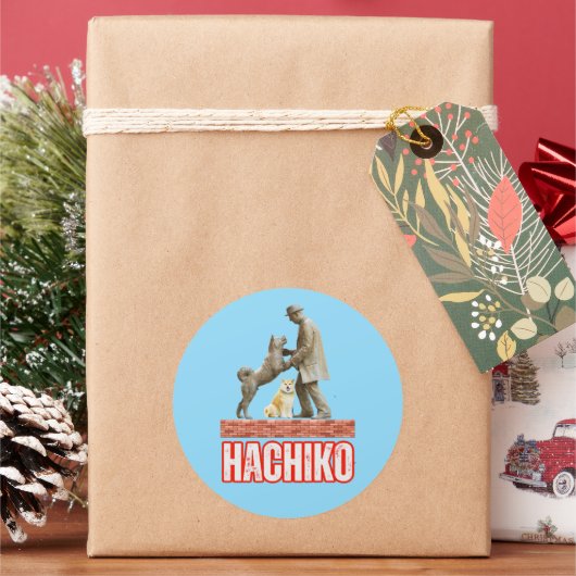 HACHIKO RONDE STICKER (Feestdagen)