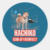 HACHIKO RONDE STICKER (Voorkant)