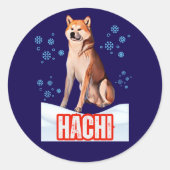 HACHIKO RONDE STICKER (Voorkant)