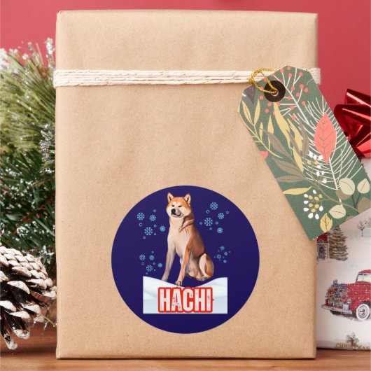 HACHIKO RONDE STICKER (Feestdagen)