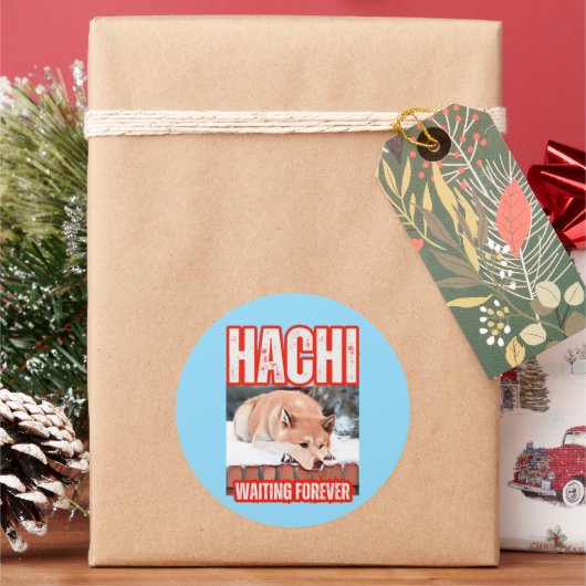 HACHIKO RONDE STICKER (Feestdagen)