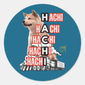 HACHIKO RONDE STICKER (Voorkant)