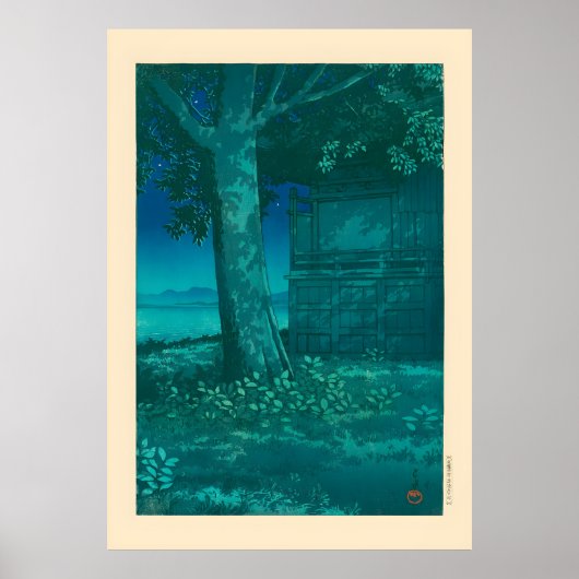 Hachirogata Lagoon Akita door Kawase Hasui Poster (Voorkant)