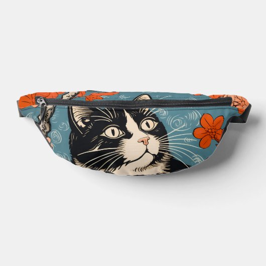 Hachiware Neko (Tuxedo Cat) Aangepast Heuptasje (Liggend)