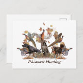 Hacht op fazanten briefkaart (Voorkant / Achterkant)