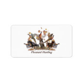 Hacht op fazanten etiket (Voorkant)