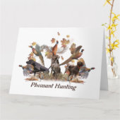 Hacht op fazanten kaart (Gele Bloem)