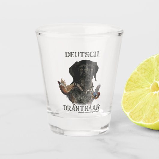 Hacht op fazanten shot glas (Voorkant)