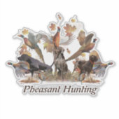 Hacht op fazanten sticker (Voorkant)