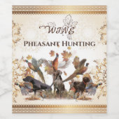 Hacht op fazanten wijn etiket (Enkel label)