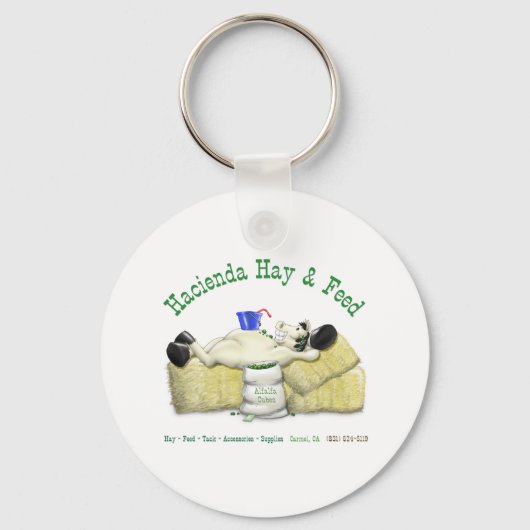 Hacienda Hay & Feed Laid back Horse Sleutelhanger (Voorkant)