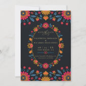 Hacienda Mexicaanse rustieke elegante bloemen brui Save The Date (Voorkant)