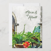 Hacienda Patio Mexicaanse bruiloft Save the Dates Kaart (Achterkant)