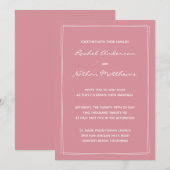 Hacienda Roos Minimalist Wedding Invitation (Voorkant / Achterkant)