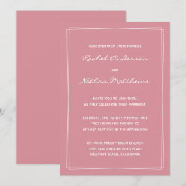 Hacienda Roos Minimalist Wedding Invitation